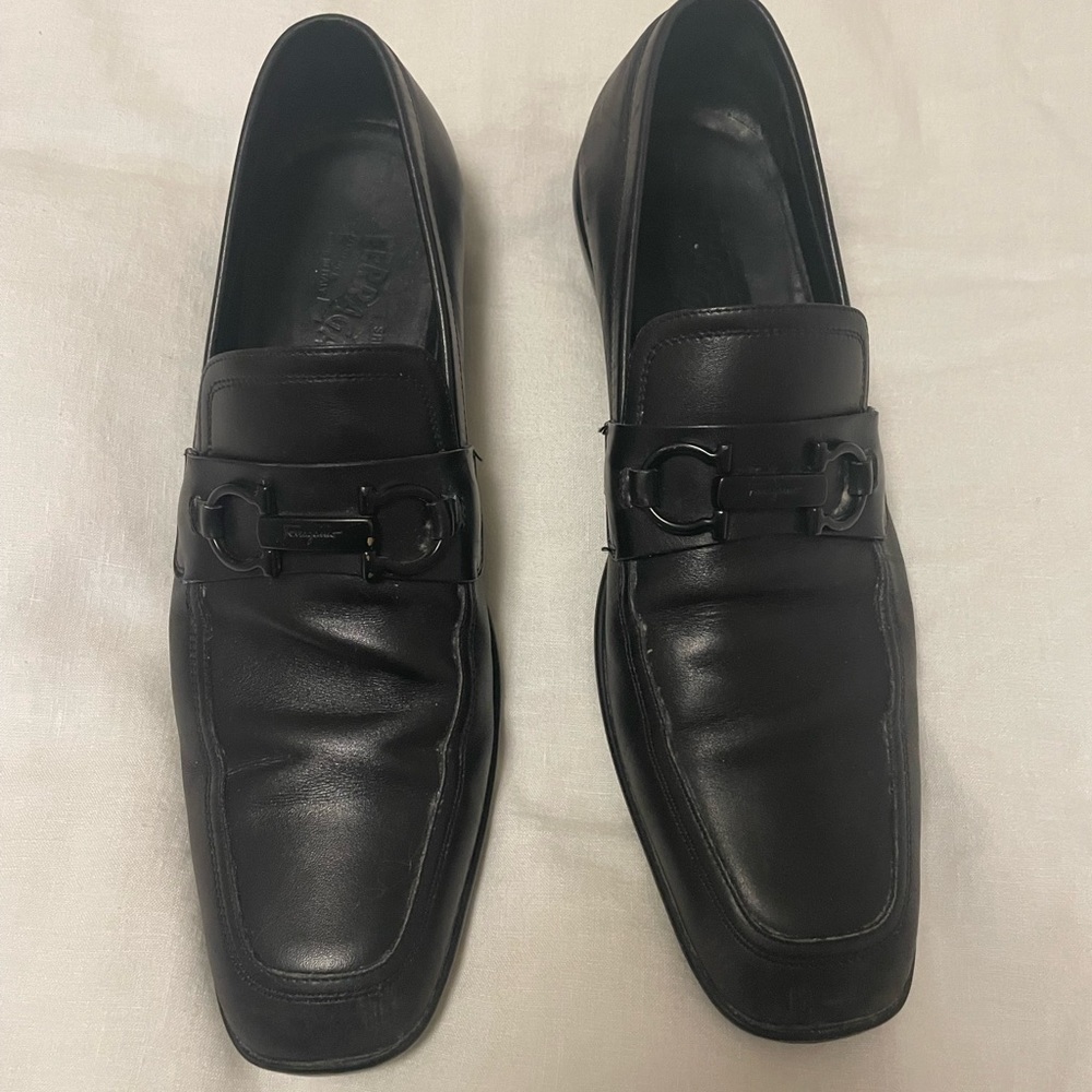 Ferragamo leather loafers size 10